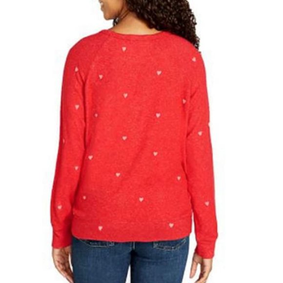 NWT Buffalo Ladies’ Cozy Long Sleeve Hearts Top M - Picture 3 of 5